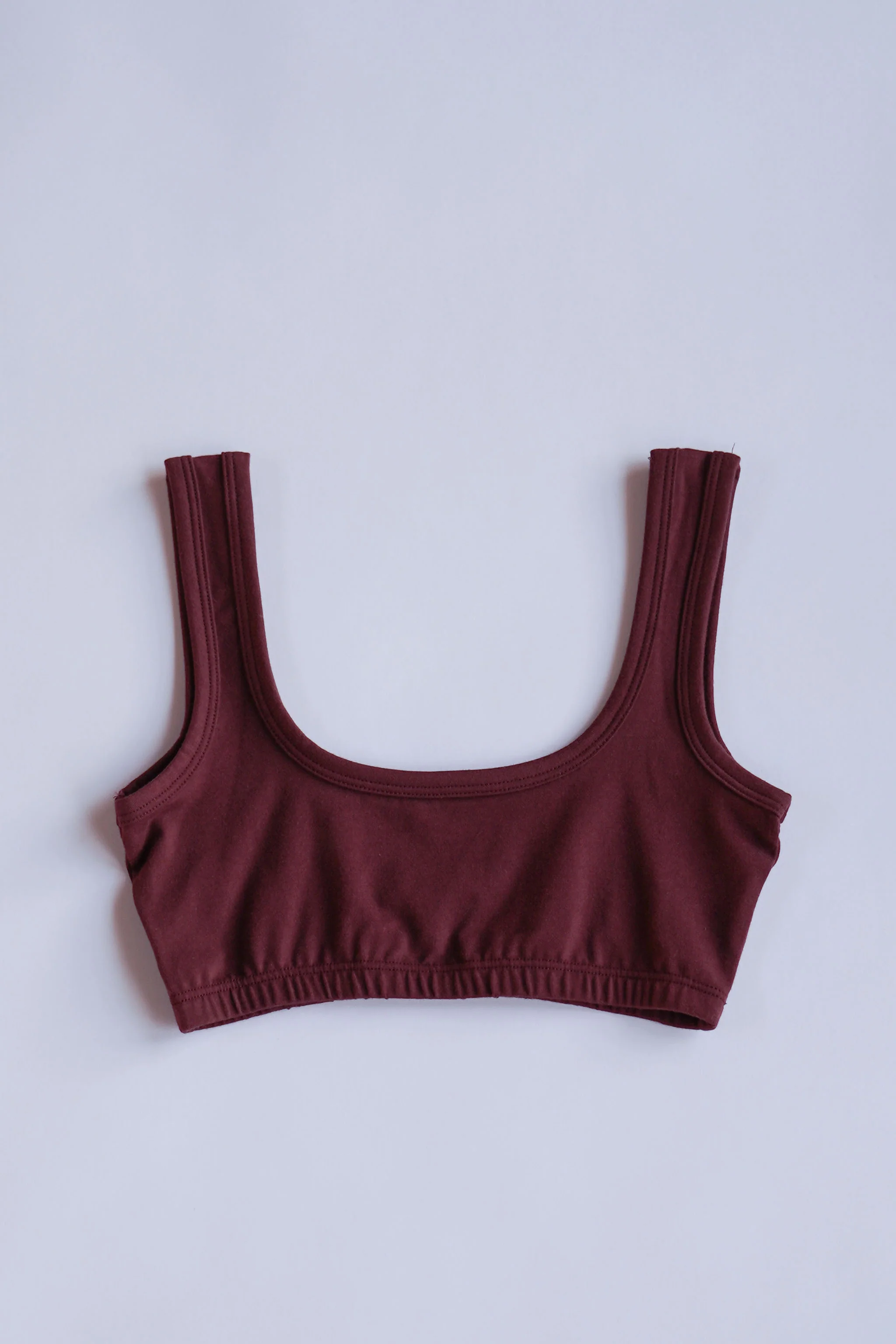 WIDE-STRAP BRA, burgundy - Image 4
