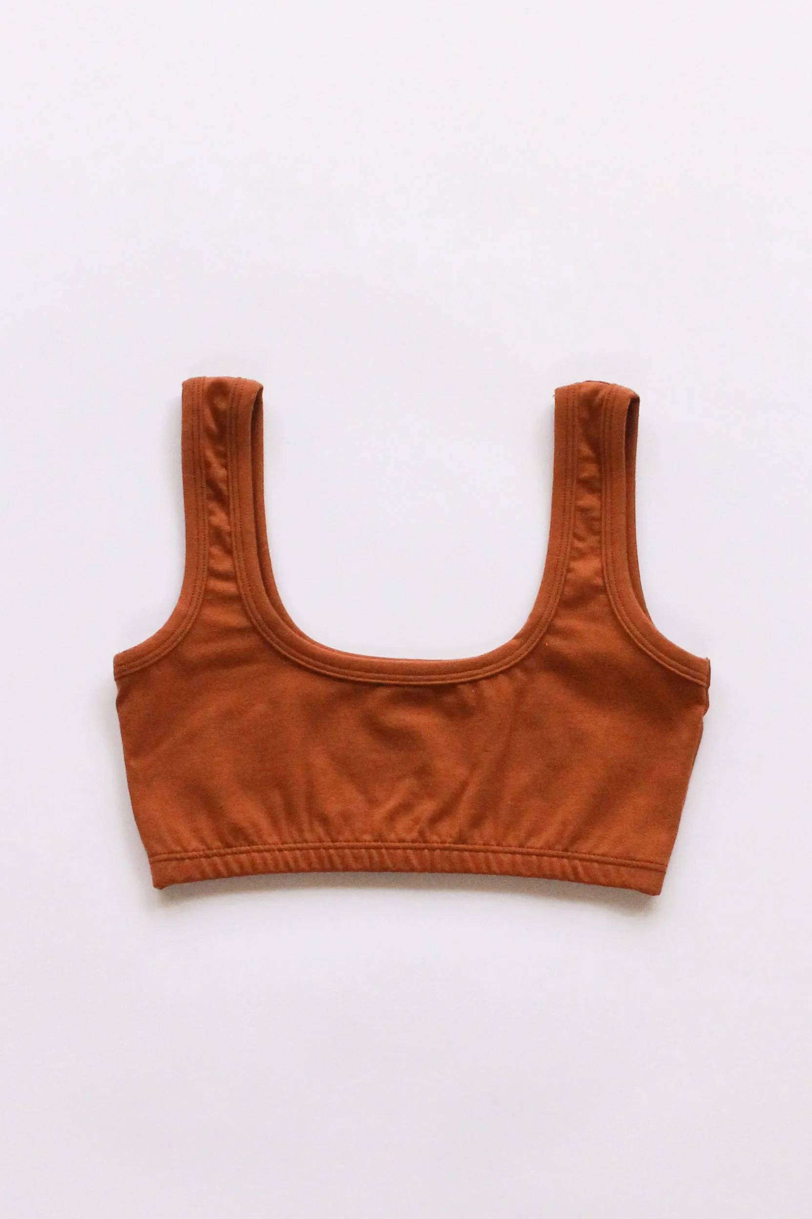 WIDE-STRAP BRA, cognac - Image 4